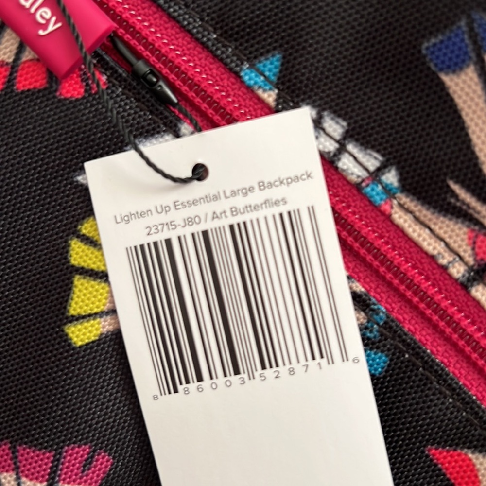 FREE 🎁 w/ Vera Bradley Lighten Up Essential Large Backpack Art Butterflies - Picture 13 of 13